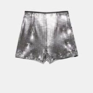 Limited Edition Zara Sequin Shorts High-waist